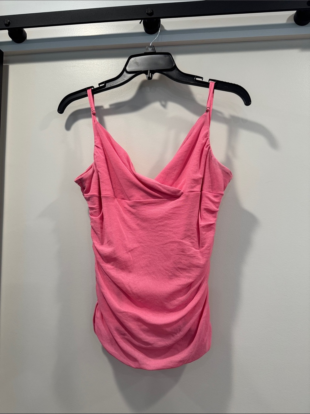Women's Pink Cowl Neck Spaghetti Strap Camisole